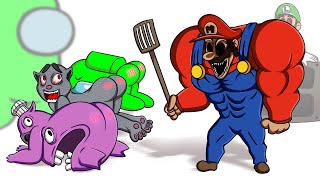 Mario Quest Mini Crewmate and Juan Kills Mario and Garten of Banban Characters  Among Us Animation [upl. by Mihar]