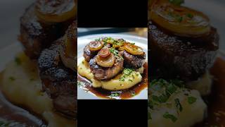 Ossobuco with Potato Purée Shallot Leek and DemiGlace Recipe recipe shorts cooking food [upl. by Aelanna48]