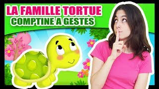 La famille Tortue  Comptines à gestes pour bébé  Titounis [upl. by Mamie]