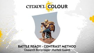 How to Paint Ossiarch Bonereapers Mortek Guard – Contrast Method [upl. by Zampino]