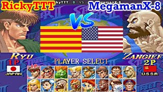 Super Street Fighter II X Grand Master Challenge  RickyTTT vs MegamanX8 [upl. by Chemarin347]