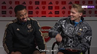 Arsenal stars Odegaard and Jesus answer the big questions [upl. by Ecnedac100]