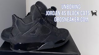 Unboxing black cat 4s from obosneakercom the best replica sneaker website in 2024 obosneaker3182 [upl. by Yolanthe]