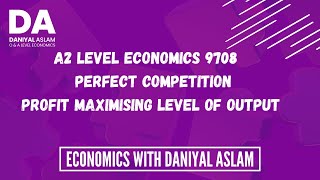 A2 Economics 9708 ‘Perfect Competition’ Part 2 of 6 [upl. by Alaehs]