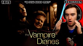 DAMON KILLS ALARIC THE VAMPIRE DIARIES 1x15 quotA Few Good Menquot REACTION [upl. by Noby]