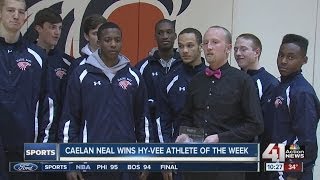 Olathe Easts Caelan Neal wins HyVee Athlete of the Week [upl. by Tap]