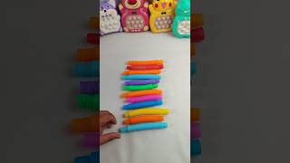 Satisfying Rainbows colorful Pop Tube Sounds Voicing poptubesound toys satisfying poptubesound [upl. by Moir]