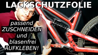 Lackschutzfolie für das Fahrrad selber schneiden amp kleben  Tutorial  Simon Cycle [upl. by Mitchael]