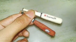 How to make mini baseball bat  Miniature baseball bat [upl. by Odlaner]