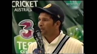 RARE Sachin Tendulkar Speech on Steve Waugh Retirement [upl. by Lough]