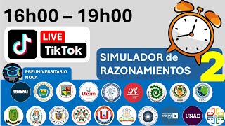 ✅SIMULADOR RAZONAMIENTOS Resuelto LIVE  SENESCYT 2024 Universidades con Proceso Propio [upl. by Sidwel]