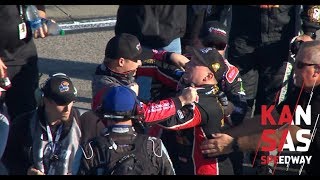 Cole Custer Tyler Reddick cause fight after NASCAR Xfinity Series playoff race at Kansas Speedway [upl. by Seeto]