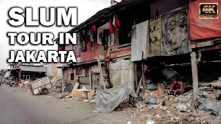 SLUM TOUR in JAKARTA UTARA  Walking Tour 4K [upl. by Sielen]