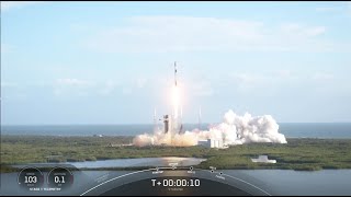 Blastoff SpaceX launches 24 Starlink satellites to complete doubleheader nails landing [upl. by Elleivad]