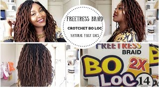 NATURAL FAUX LOCS  Crotchet Hair Review  FREETRESS BO LOC 14quot TUTORIAL [upl. by Notlehs485]