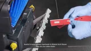 FIMOP sostituzione gomme tergipavimento  squeegee rubber blades replacement [upl. by Lachlan]