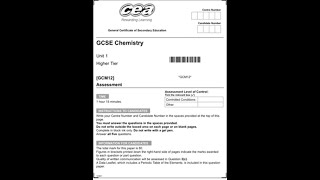 CCEA GCSE Chemistry 2021 Unit 1 [upl. by Webster]