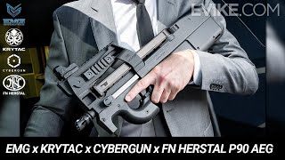 EMG x Krytac x Cybergun x FN Herstal P90 AEG Review [upl. by Esinaej]