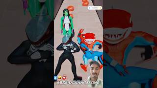 Kiss 💋 Run Shark Spiderman vs Shark Venom In Barry Prison gta spiderman shortvideo trending [upl. by Oidivo251]