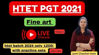 HTET PGT FINE ART  2022 MCQ  PART 2  TGT  PGT  DSSSB  KVS  NVS  RPSC  BY JYOTI CHAUAHAN [upl. by Haimehen]