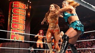 Royal Rumble 2012  Kelly Kelly Alicia Fox Eve amp Tamina vs Beth Phoenix Natalya amp The Bella Twins [upl. by Otreblasiul846]