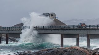 Experience the Atlantic Ocean Road during a heavy winter storm [upl. by Robena]