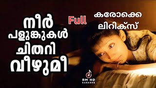 നീർ പളുങ്കുകൾ കരോക്കെ Neerpalunkukal Full H D Karaoke Lyrics [upl. by Greerson]