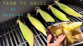 Grilled Corn On The Cob No presoaking Super easy [upl. by Etteluap]