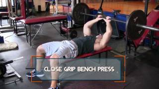 CloseGrip Bench Press  How to do CloseGrip Barbell Bench Press [upl. by Amato]