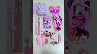 Pink stationery items paper weight pencil box lipstick eraser stationery pencilbox [upl. by Anitsyrc]