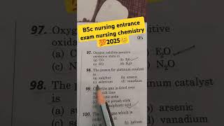 BSc nursing 🔥💯entrance 😊 exam 2025 nursing aptitude trendingshort video chandnimedico [upl. by Etnasa239]