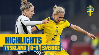 Stark svensk insats mot Tyskland  Highlights  TysklandSverige 00 [upl. by Rimaj]