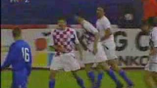 Goran Ivanisevic scores goal for Croatia [upl. by Akcinat471]