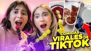 TRATAMOS DE HACER LAS RECETAS VIRALES DE TIKTOK😈  Hermanas JM [upl. by Naasar]