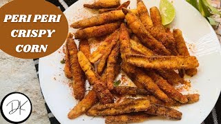 Peri peri corn recipe  Crispy Baby corn salt and pepper  Chinese baby corn recipes [upl. by Anahsal]