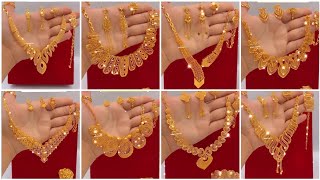 Latest Light Weight 22k Gold Bridal Necklace Designs [upl. by Cori194]