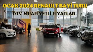 OCAK 2024 RENAULT BAYİ TURU  ÖTV MUAFİYETLİ FİYATLAR [upl. by Marcella]