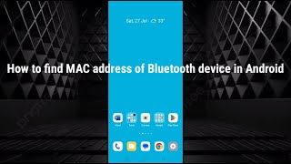 How to find MAC address of Bluetooth device in Android [upl. by Vallery164]