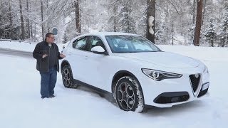 ALFA ROMEO STELVIO  SNOW  AWESOME [upl. by Narud]