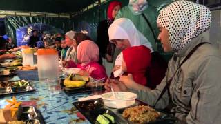 Crimean Tatars Break Ramadan Fast In Simferopol [upl. by Corette]