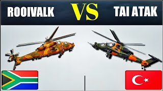 Turkish TAI T129 ATAK VS South African Denel Rooivalk Attack Helicopter [upl. by Nenerb]