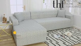 Trendize  Stretchable Elastic Sofa CoverL Shape Sectional Sofa CoversWakefit Napper Sofa Covers [upl. by Oirasor]