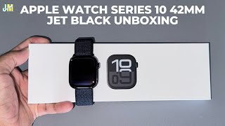 Apple Watch Series 10 JET BLACK 42mm UNBOXING [upl. by Irt856]