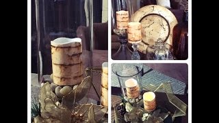 DIY  Dollar Tree Birch Bark CandlesPottery Barn Inspired [upl. by Bentley136]