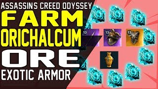 How to FARM ORICHALCUM ORE FRAGMENTS EXOTIC LEGENDARY Farming Guide Assassin’s Creed Odyssey [upl. by Hgielrak]