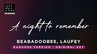 A night to remember  Beabadoobee Laufey Original key Karaoke Piano Instrumental Cover amp Lyrics [upl. by Hembree]