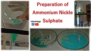 Preparation of Nickle Ammonium Sulphate  Preparation of Double Salt [upl. by Matilde]