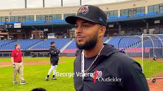 2022 Media Day with RubberDucks Outfielder George Valera [upl. by Puttergill]