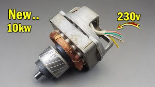 Turn fan Motor into10kw Generator Use Super Magnet  Make free electricity generator At Home [upl. by Nuncia]