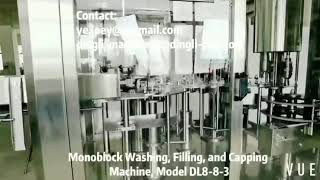 Dingli Monoblock 3 in 1 Bottle washing filling and capping line Model DL883 [upl. by Eniamrehs419]